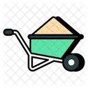 Mulch Dirt Carrier Wheelbarrow Icon