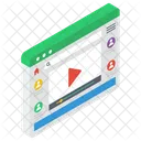 Multimedia Website Video Streaming Video Website Icon