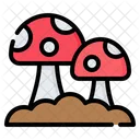 Mushroom Fungi Vegan Icon