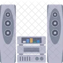 Music System Loudspeakers Woofer Icon