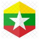 Myanmar Flag Country Icon