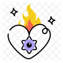 Mystical Heart Heart Fire Burn Heart Icon