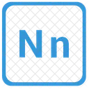 N Latein Buchstabe Symbol