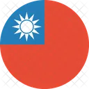 Taiwan Bandeira Mundo Ícone