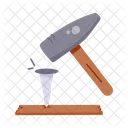 Nail Fixing Nail Hammer Hit Nail Icon