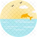 Nature Sea Flamingo Bird Icon