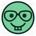 Green Smiley Nerd Icon