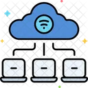 Network Communication Cloud Data Storage Cloud Computing アイコン