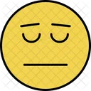 Neutral Emoticon Algo Icono