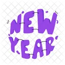 Letters Happy New Year New Year Icon