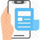 News Hand Holding Phone Information Icon