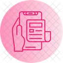 News Hand Holding Phone Information Icon