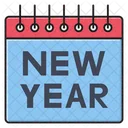 Newyear Calendar Date Icon