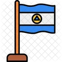 Nicaragua Country Flag Icône