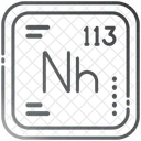 Nihonium Chemistry Periodic Table Icon