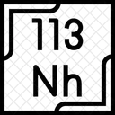 Nihonium Periodic Table Chemistry Icon