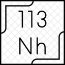 Nihonium Periodic Table Chemistry Icon