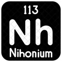 Nihonium Chemistry Periodic Table Icon