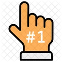 No 1 First Position Hand Gesture Icon