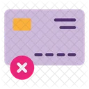 Payment Card Not Accepted No Card Payment Icon