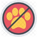 No Pets Forbidden Animals Icon