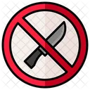 No Sharp Weapons Forbidden Prohibition Icon