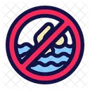 Caution Swimming Warning Icon