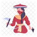 Nobushi Girl Fighter Female Warrior Icon