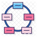 Nondirectional Cycle Diagram Cycle Chart Cycle Graph Icon