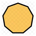 Geometrical Nonagon Shape Icon