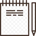 노트 수첩 연필 아이콘