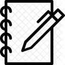 Cahier Bloc Notes Ecriture Icône
