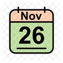 November Calendar Date Icon