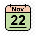 November Calendar Date Icon