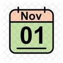 November Calendar Date Icon