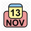 November Calendar Date Icon