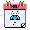 November Calendar Date Icon