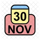 November Calendar Date Icon