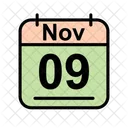 November Calendar Date Icon