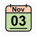 November Calendar Date Icon