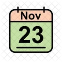 November Calendar Date Icon