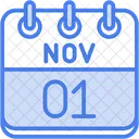 November Calendar Days Time And Date Icon