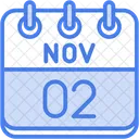 November Calendar Days Time And Date Icon