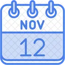 November Calendar Days Time And Date Icon