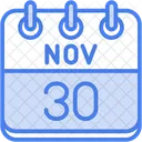 November Calendar Days Time And Date Icon