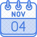 November Calendar Days Time And Date Icon