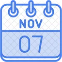 November Calendar Days Time And Date Icon