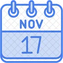 November Calendar Days Time And Date Icon