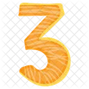 Number 3 Counting Digit Icon