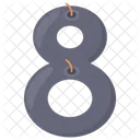 Number 8 Counting Digit Icon